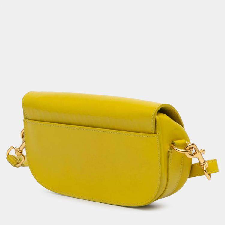 Pre Owned Dior Yellow Calfskin Bobby East West Crossbody