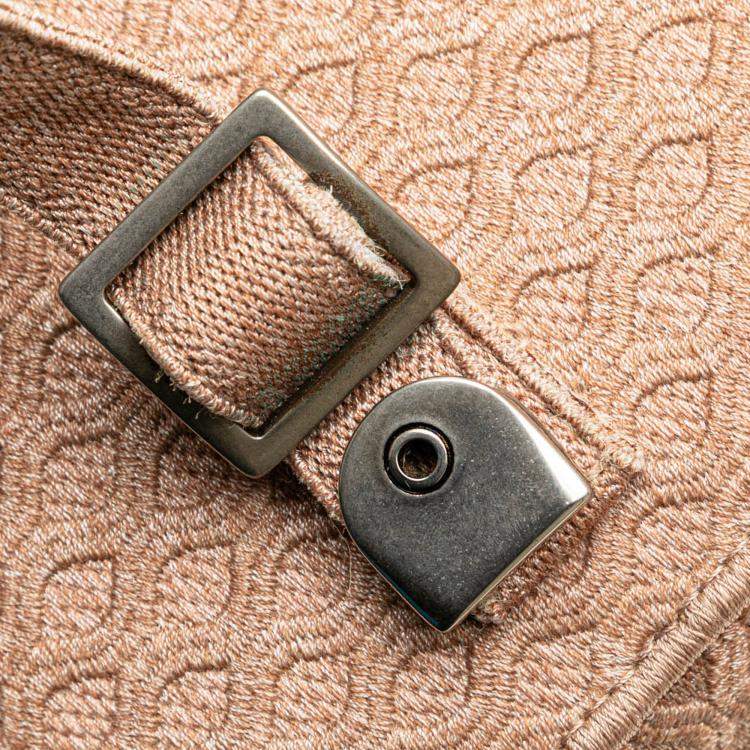 Pre Owned Dior Pink Mesh Embroidered Diortravel Vanity Case