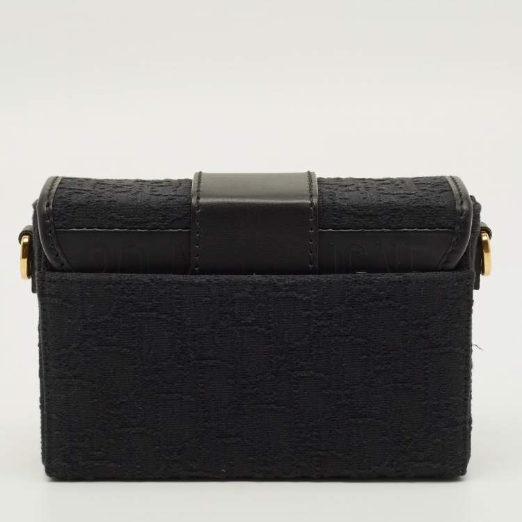 Pre Owned Dior Black Oblique Canvas and Leather 30 Montaigne Box Bag