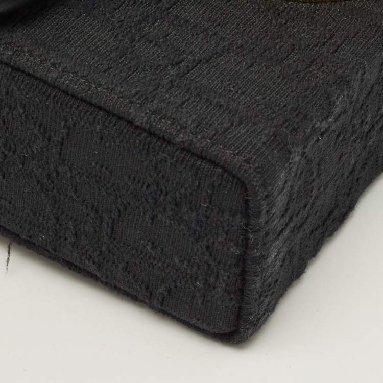 Pre Owned Dior Black Oblique Canvas and Leather 30 Montaigne Box Bag