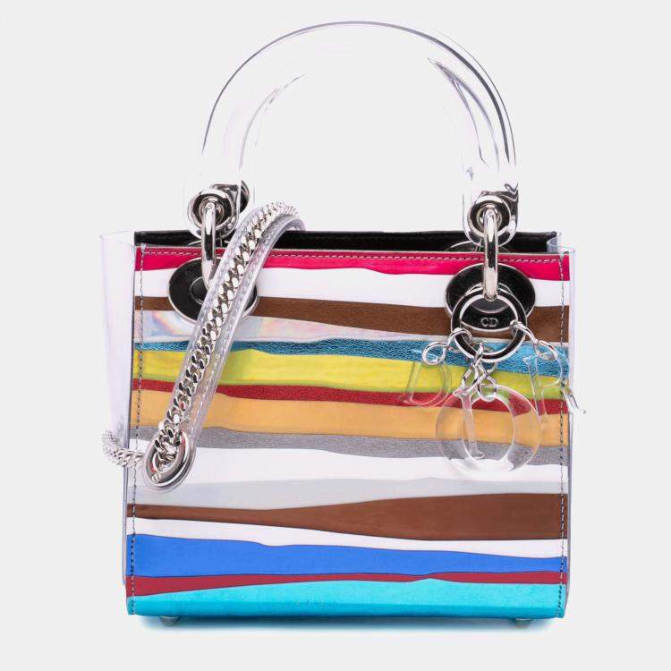 مملوكة مسبقًا Dior White Wang Guangle Medium PVC Technical Fabric Lady Dior