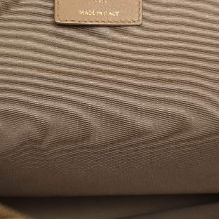 Pre Owned Dior Soft Lady Dior Large Beige Cannage Leather Shopping Tote