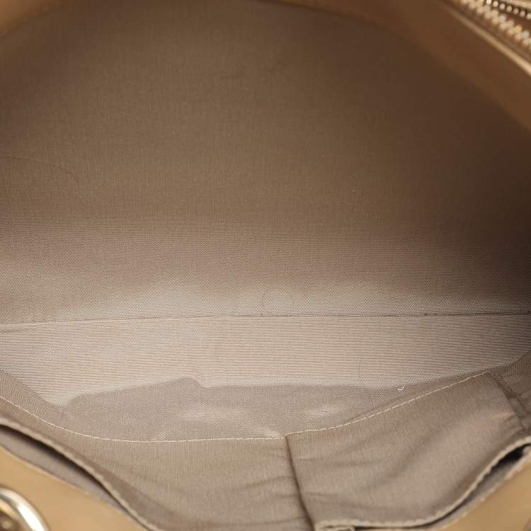 Pre Owned Dior Soft Lady Dior Large Beige Cannage Leather Shopping Tote