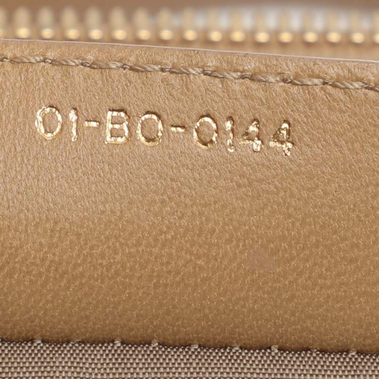 Pre Owned Dior Soft Lady Dior Large Beige Cannage Leather Shopping Tote