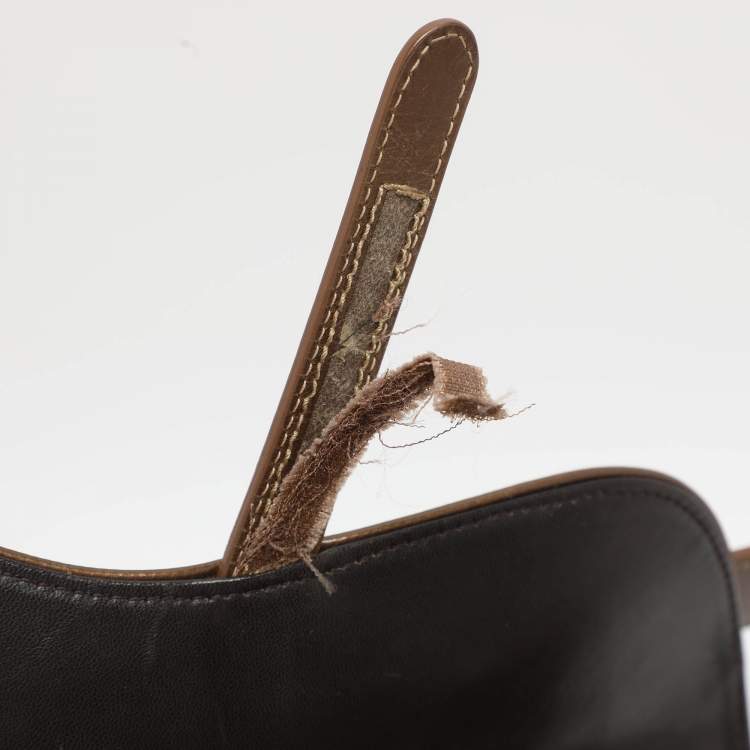 مملوكة مسبقًا Dior Saddle Beige Patent Leather and Python Leather Saddle Bag