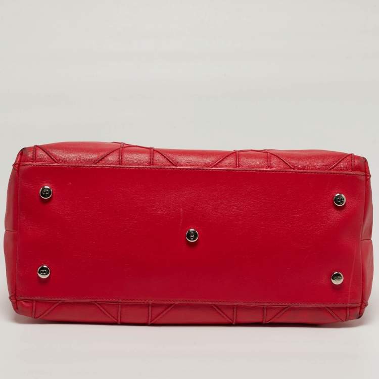 مملوكة مسبقًا Dior Granville Red Cannage Leather Tote