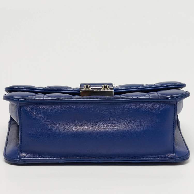 Pre Owned Dior Miss Dior Promenade Blue Cannage Leather Chain Bag