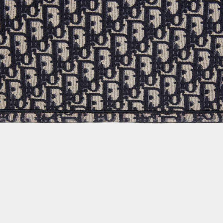 Pre Owned Dior Book Tote Large Blue Canvas Tote Bag