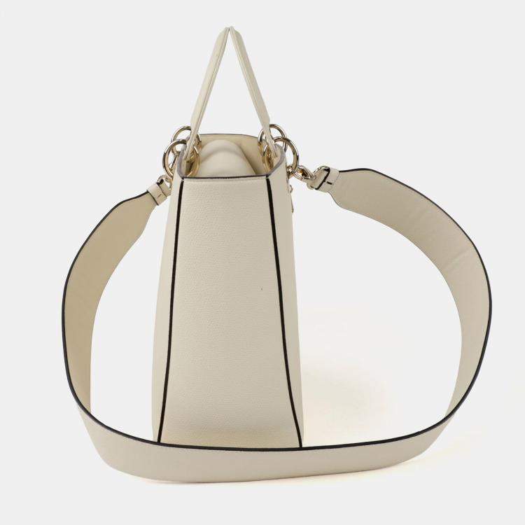 Pre Owned Dior Large White Canvas Tote Bag