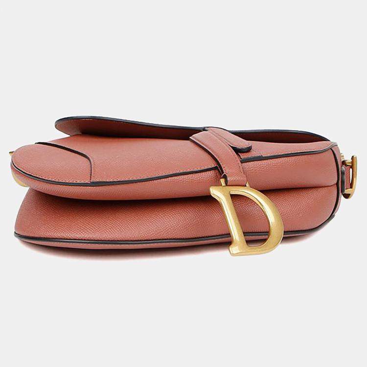 مملوكة مسبقًا Dior Saddle Medium Pink Leather Shoulder Bag