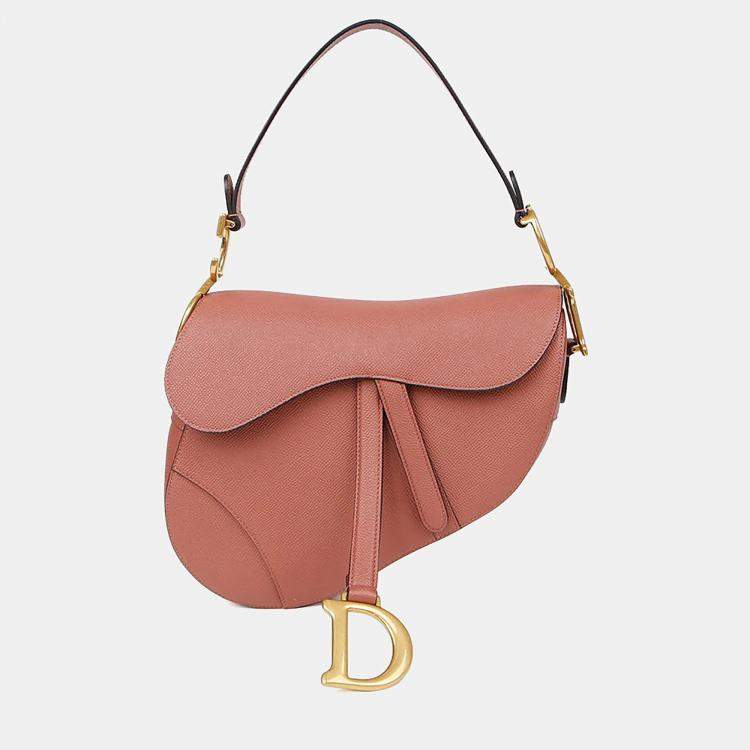 مملوكة مسبقًا Dior Saddle Medium Pink Leather Shoulder Bag