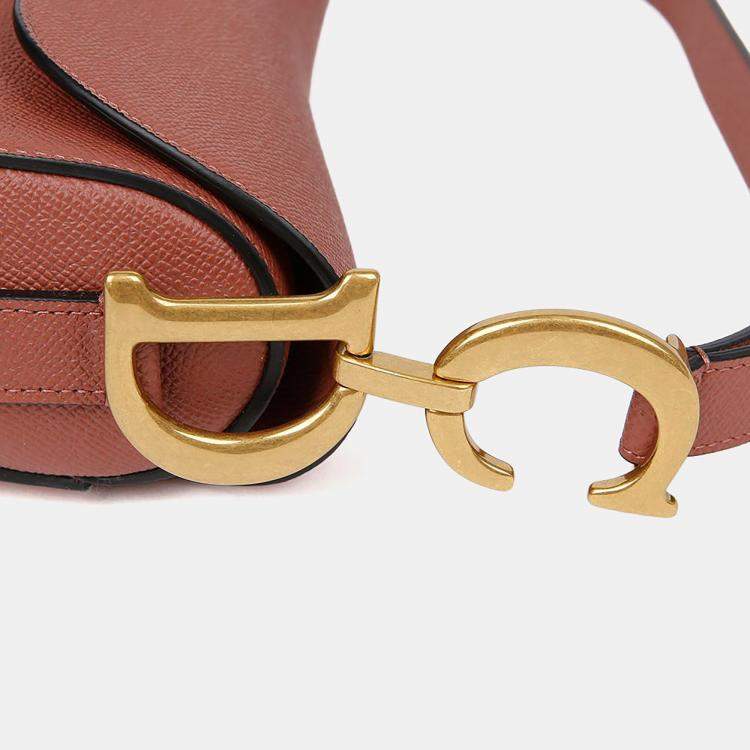م ملوكة مسبقًا Dior Saddle Medium Pink Leather Shoulder Bag