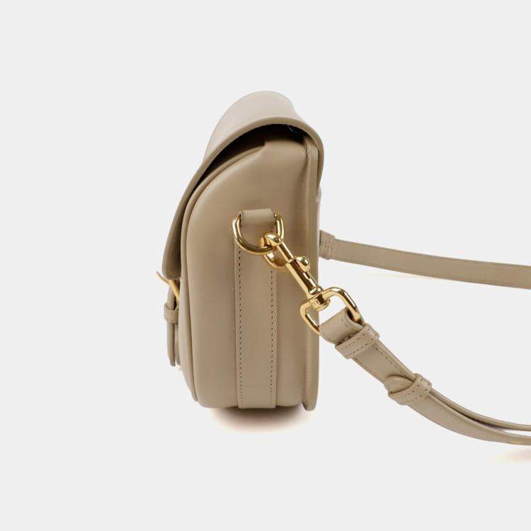 Pre Owned Dior Bobby Medium Beige Leather Shoulder Bag