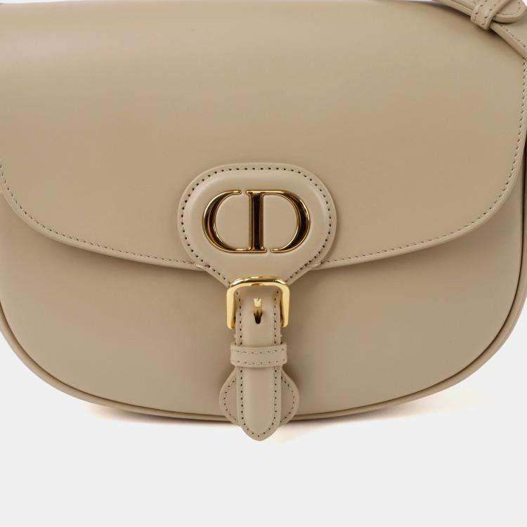Pre Owned Dior Bobby Medium Beige Leather Shoulder Bag