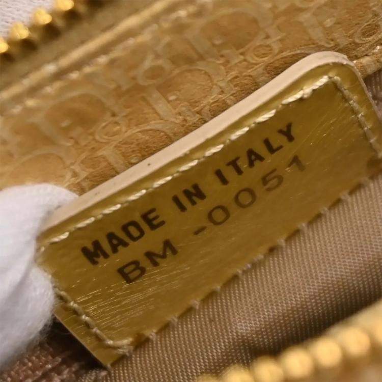 Pre Owned Dior Trotter Beige Suede Shoulder Bag