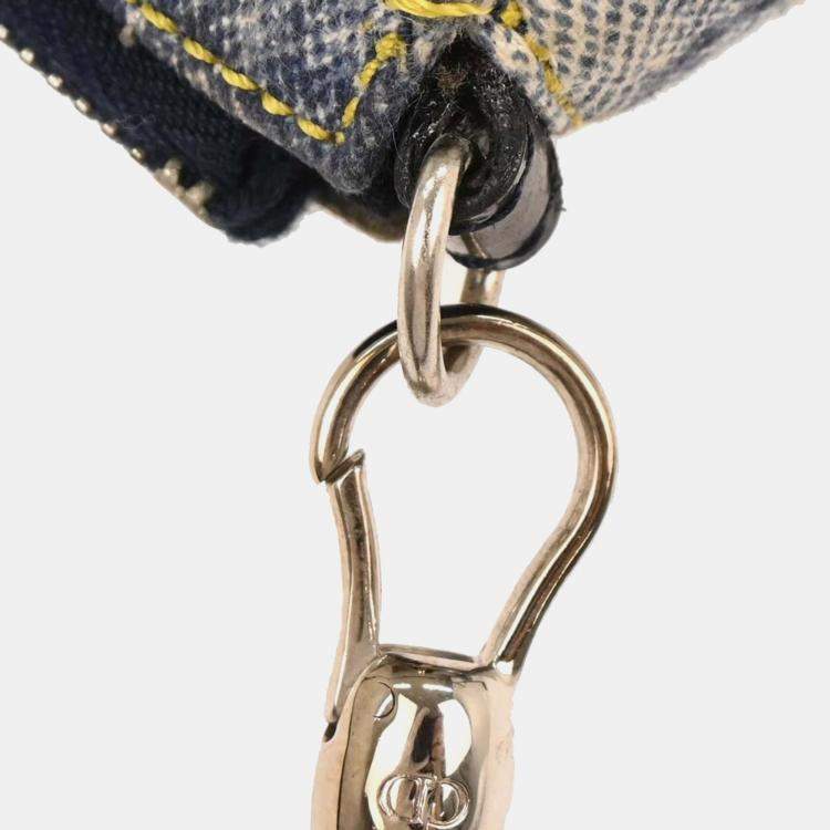 مملوكة مسبقًا Christian Dior Blue Canvas Denim Print Saddle Handbag