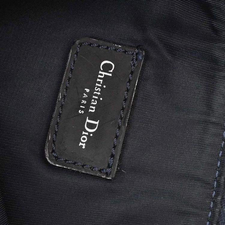 مملوكة مسبقًا Christian Dior Blue Canvas Denim Print Saddle Handbag