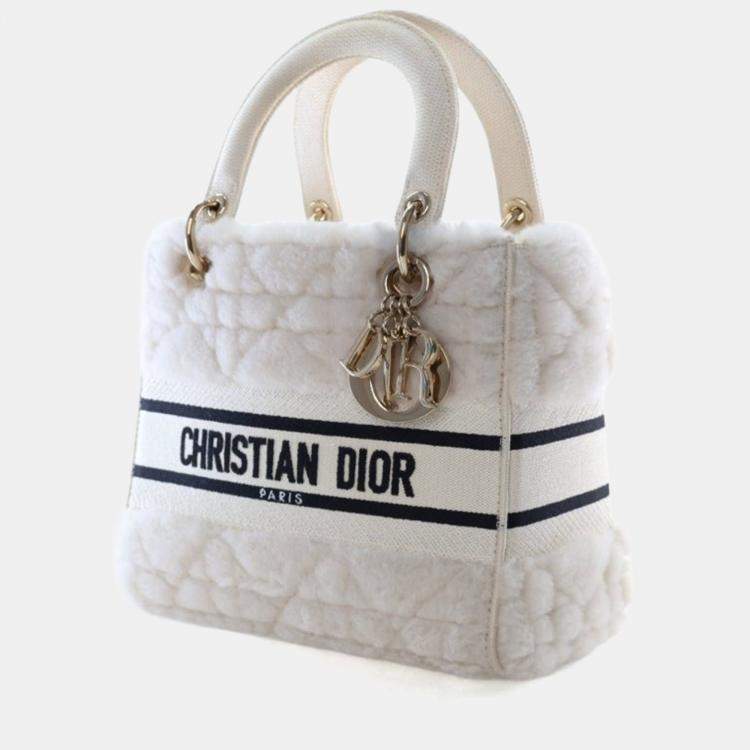 مملوكة مسبقًا Christian Dior Medium Shearling Lady D-Lite