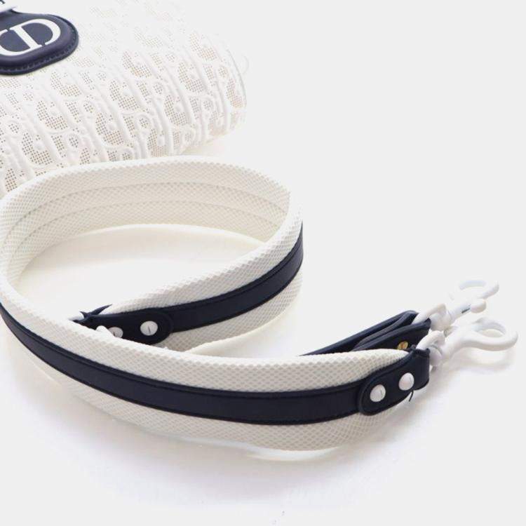 Pre Owned Christian Dior Medium White Calfskin Bobby