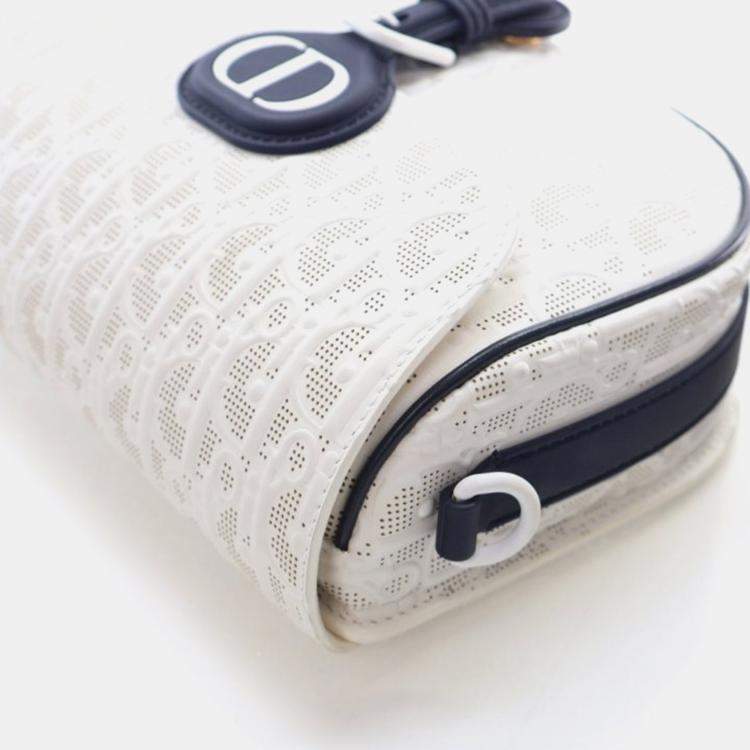Pre Owned Christian Dior Medium White Calfskin Bobby
