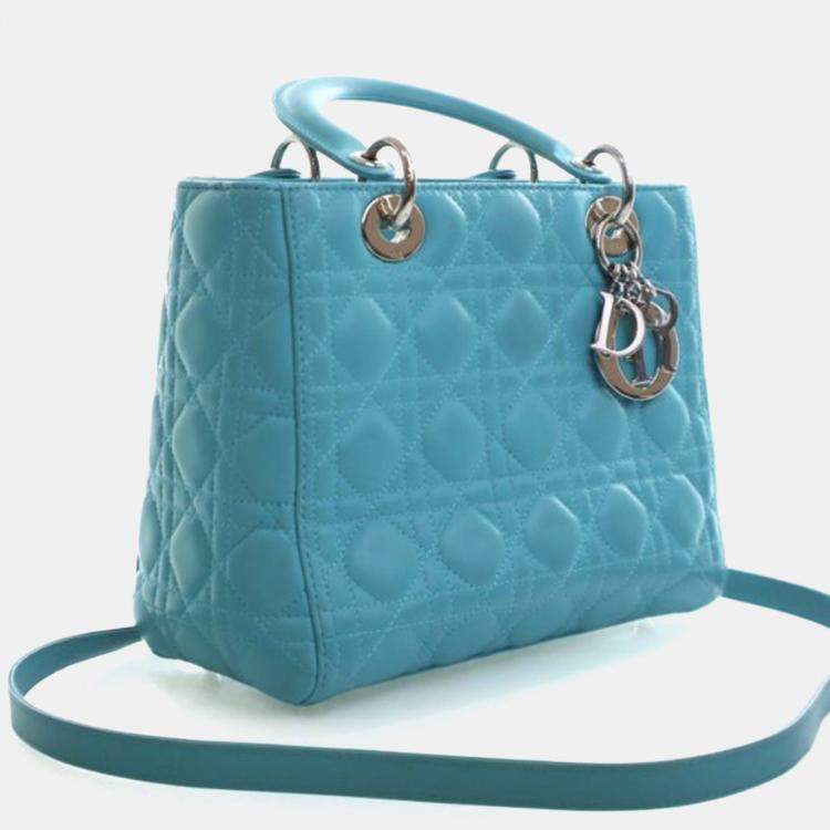 Pre Owned Christian Dior Medium Lambskin Lady Dior