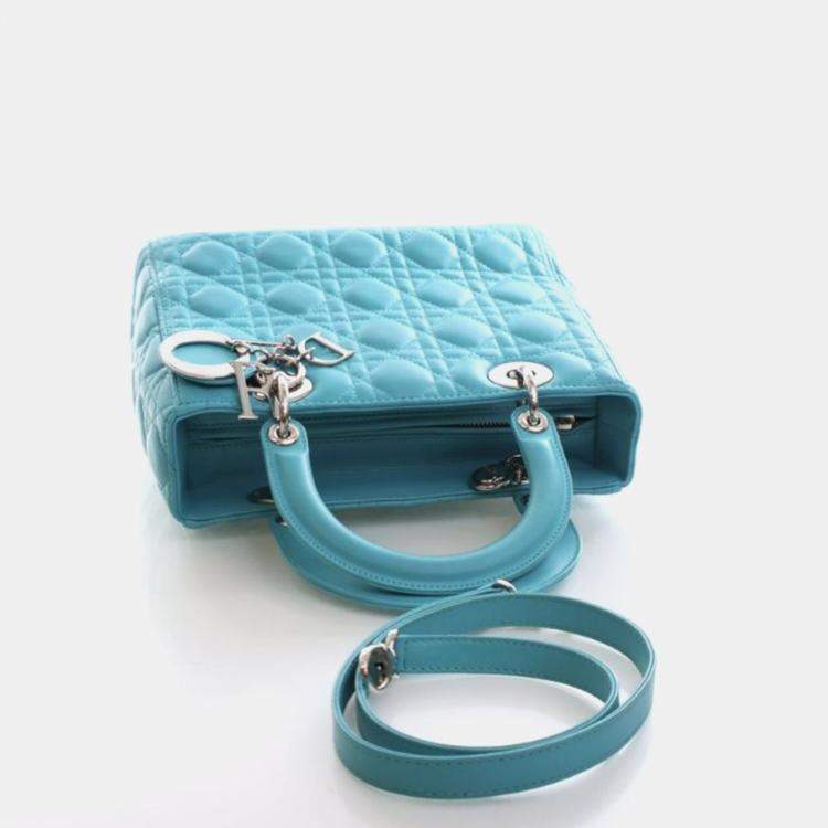 Pre Owned Christian Dior Medium Lambskin Lady Dior