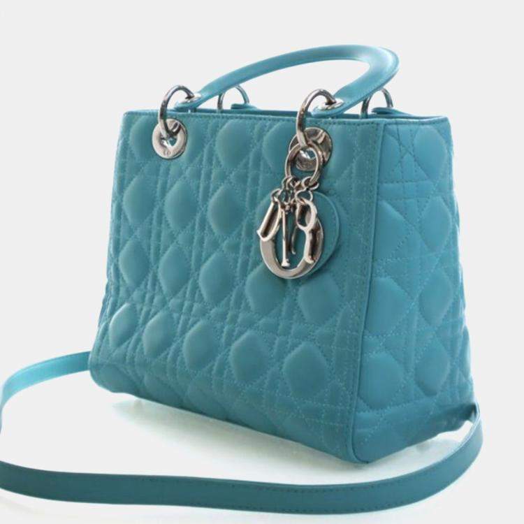 Pre Owned Christian Dior Medium Lambskin Lady Dior