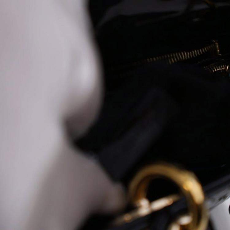 Pre Owned Christian Dior Small Patent Lady Dior