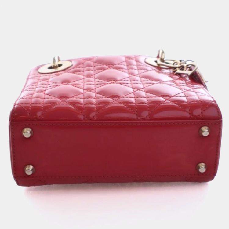 Pre Owned Christian Dior Mini Patent Lady Dior