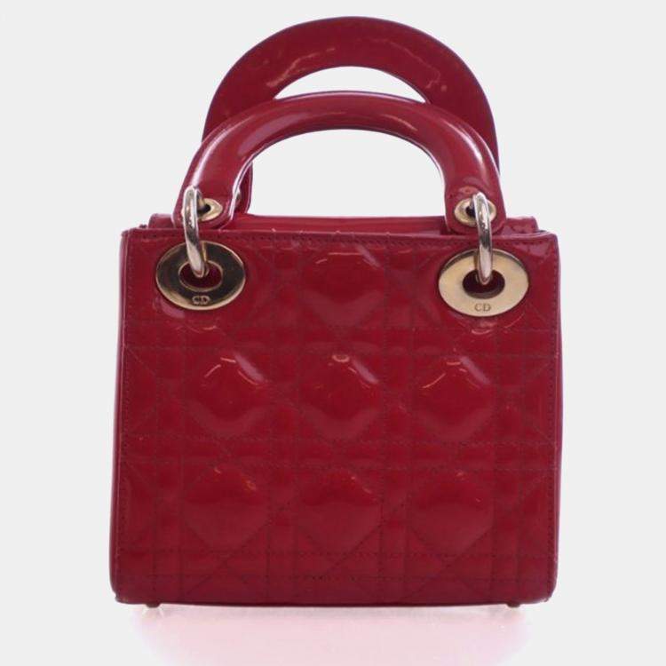 Pre Owned Christian Dior Mini Patent Lady Dior