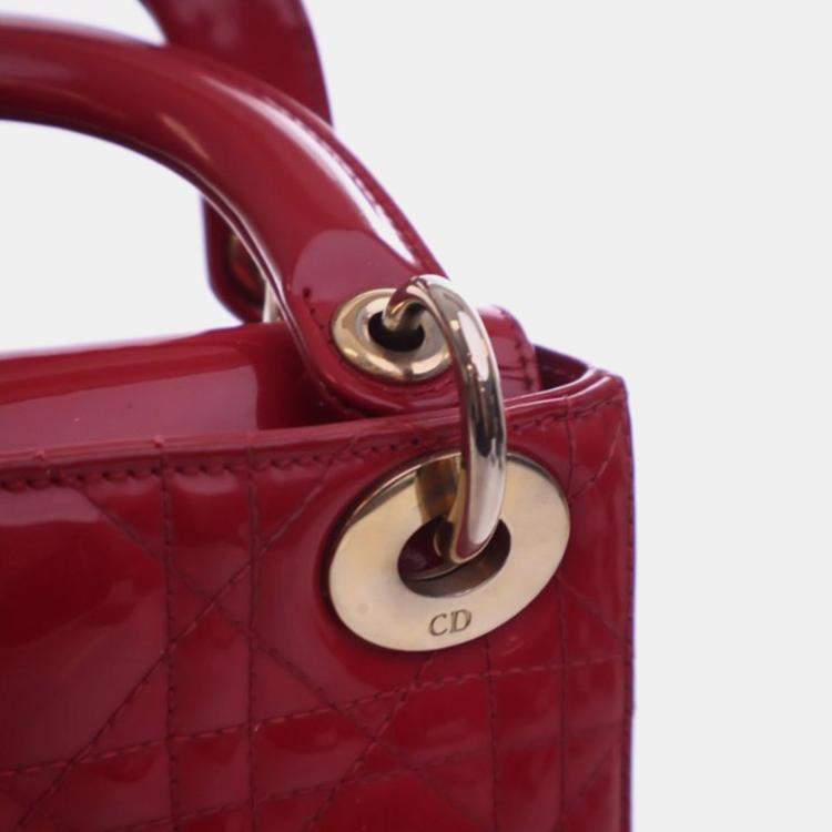 Pre Owned Christian Dior Mini Patent Lady Dior