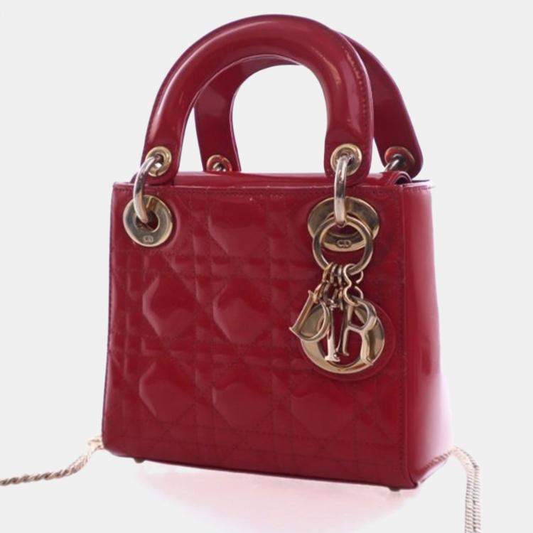 Pre Owned Christian Dior Mini Patent Lady Dior