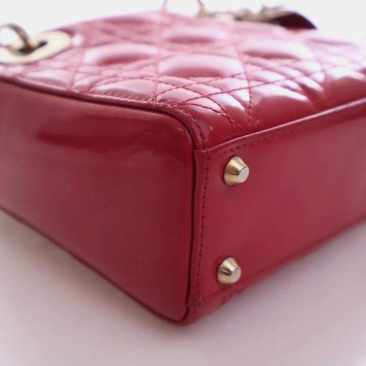 Pre Owned Christian Dior Mini Patent Lady Dior
