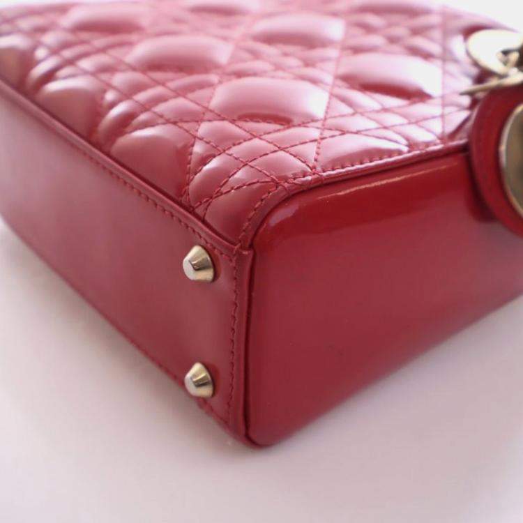 Pre Owned Christian Dior Mini Patent Lady Dior