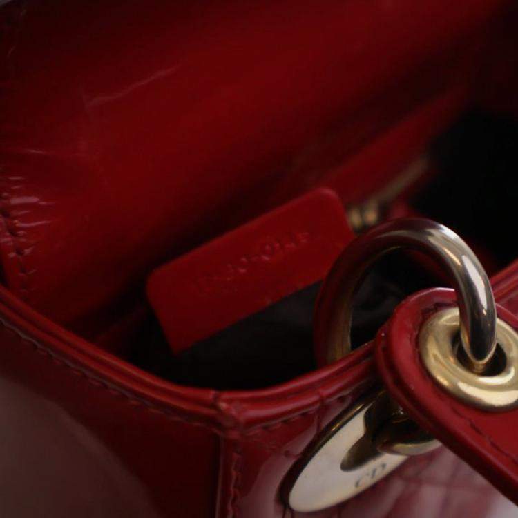 Pre Owned Christian Dior Mini Patent Lady Dior