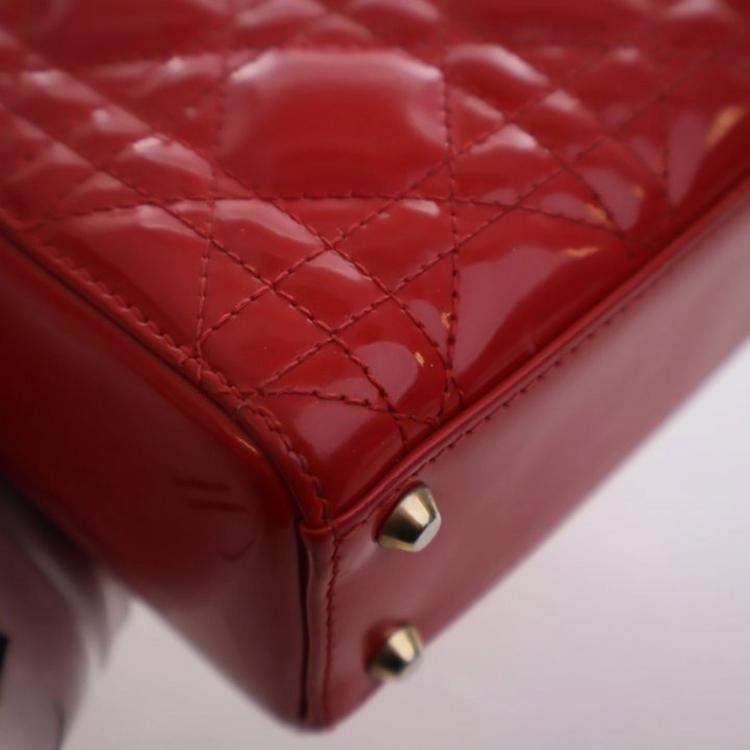 Pre Owned Christian Dior Mini Patent Lady Dior