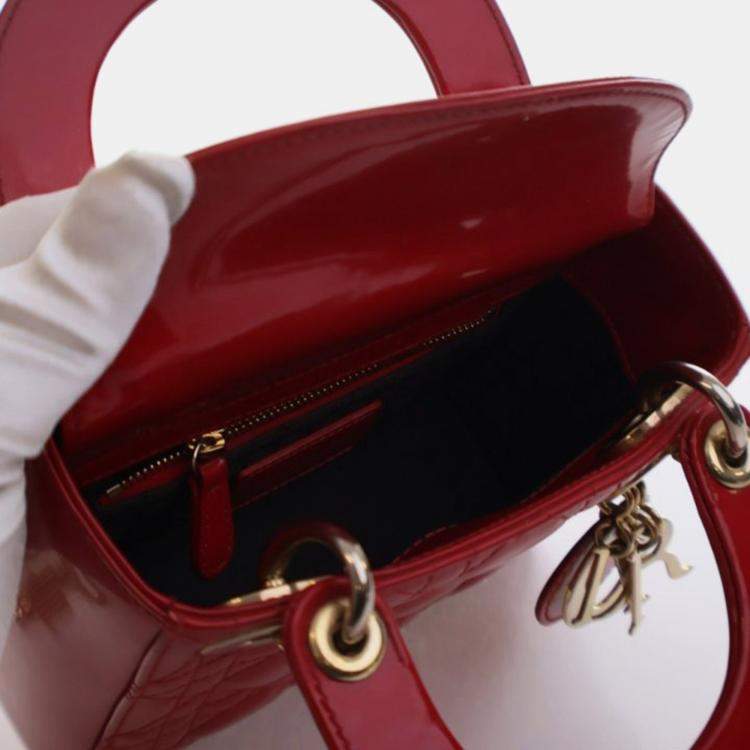 Pre Owned Christian Dior Mini Patent Lady Dior