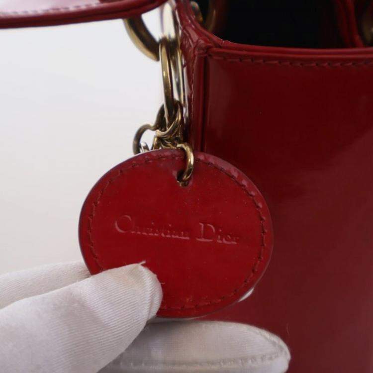 Pre Owned Christian Dior Mini Patent Lady Dior