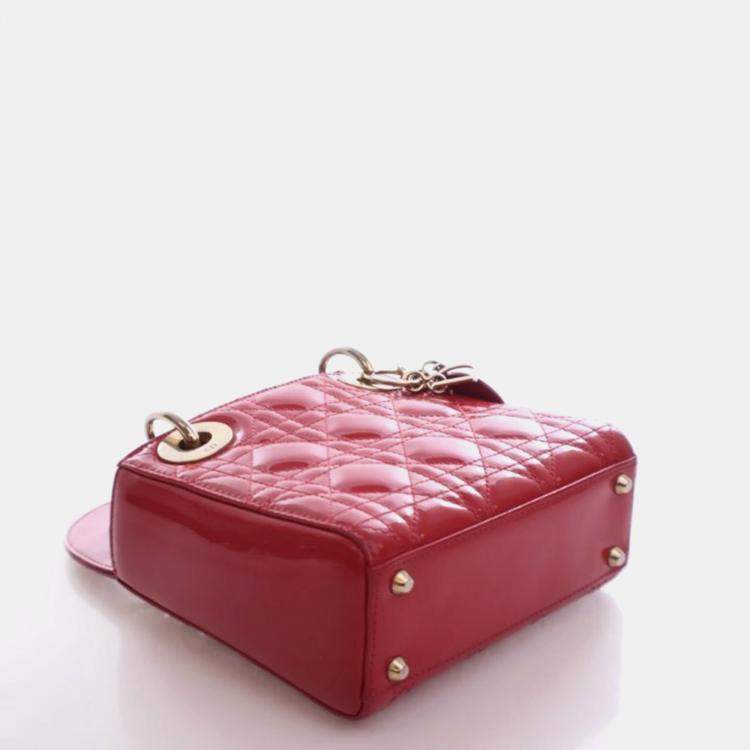 Pre Owned Christian Dior Mini Patent Lady Dior