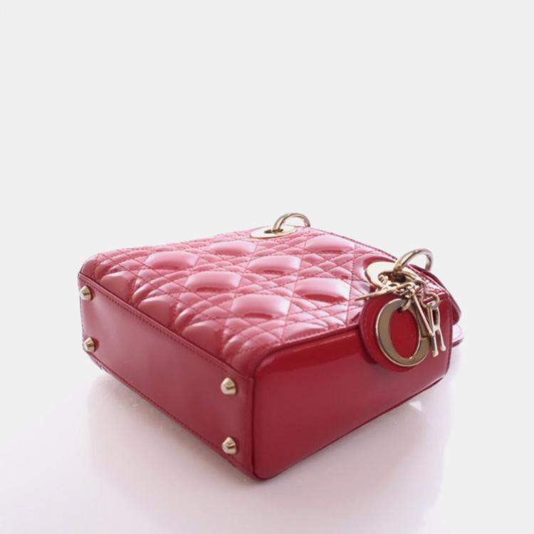 Pre Owned Christian Dior Mini Patent Lady Dior