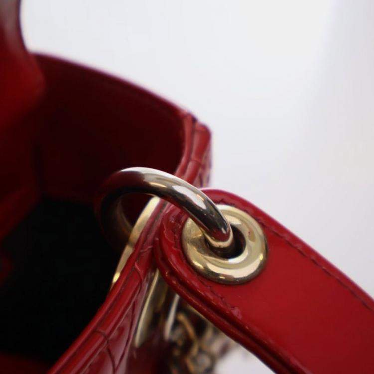 Pre Owned Christian Dior Mini Patent Lady Dior