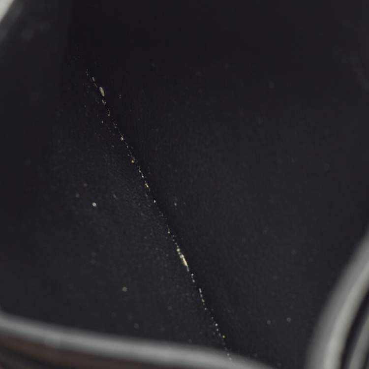 Pre Owned Dior Black Oblique Canvas and Leather Card Holder