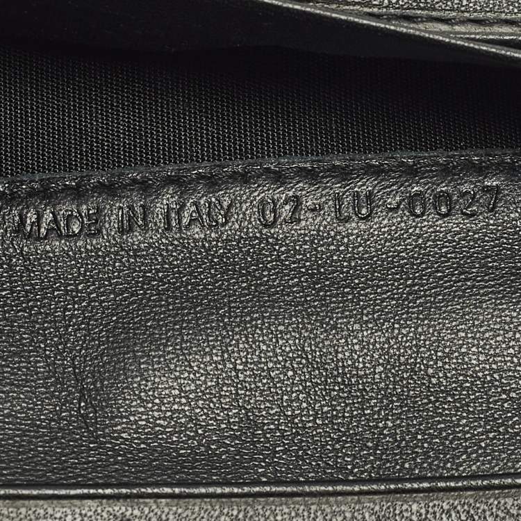 Pre Owned Dior D Logo Black CannageLeather Continental Wallet