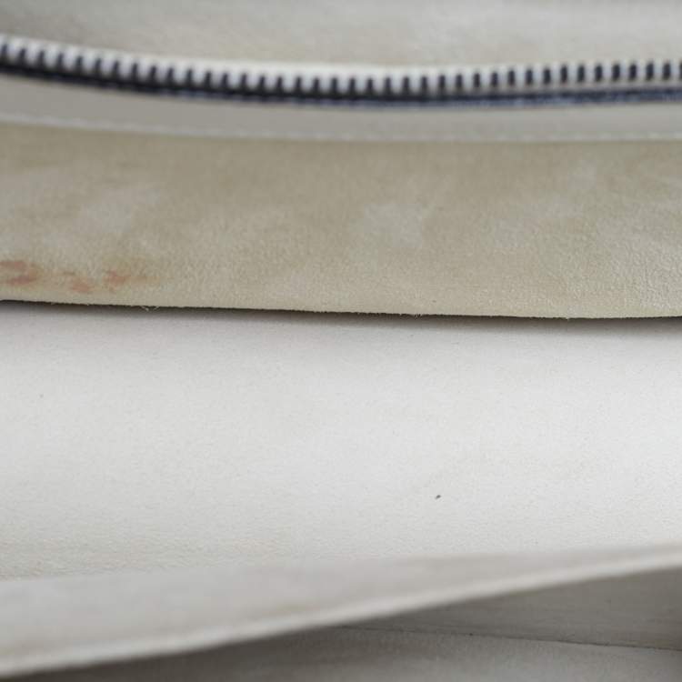 Pre Owned Dior Diorama Small Off White Cannage Studded Leather Flap Bag