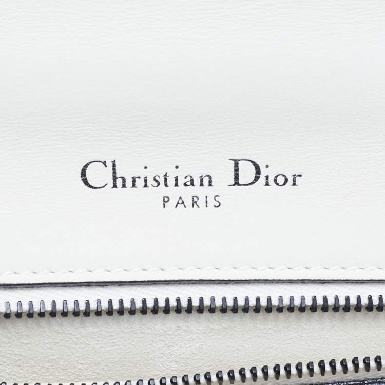 Pre Owned Dior Diorama Small Off White Cannage Studded Leather Flap Bag