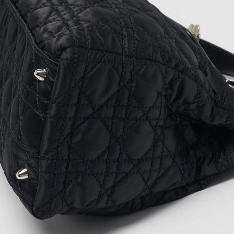 مملوكة مسبقًا Dior Charming Lock Black Cannage Nylon Satchel