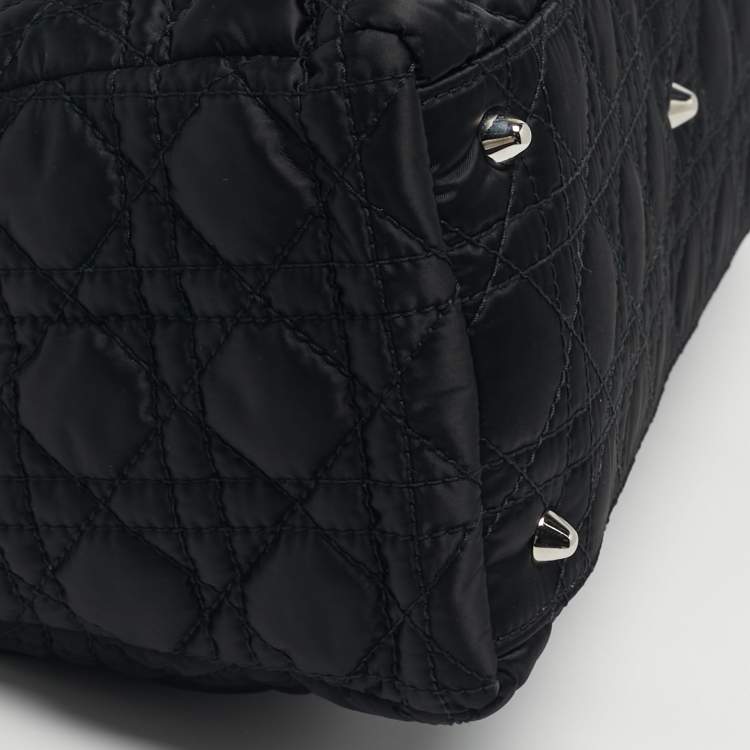 مملوكة مسبقًا Dior Charming Lock Black Cannage Nylon Satchel