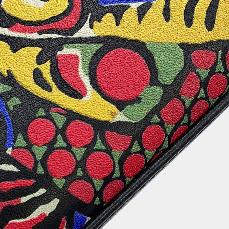 Pre Owned Dior Lady Dior 2Way Handbag Multicolor Leather Size Mini