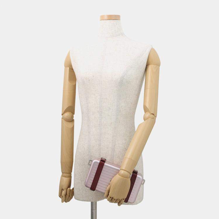 Pre Owned Dior Rimowa Collaboration Personal Clutch Bag Pink Aluminium Leather