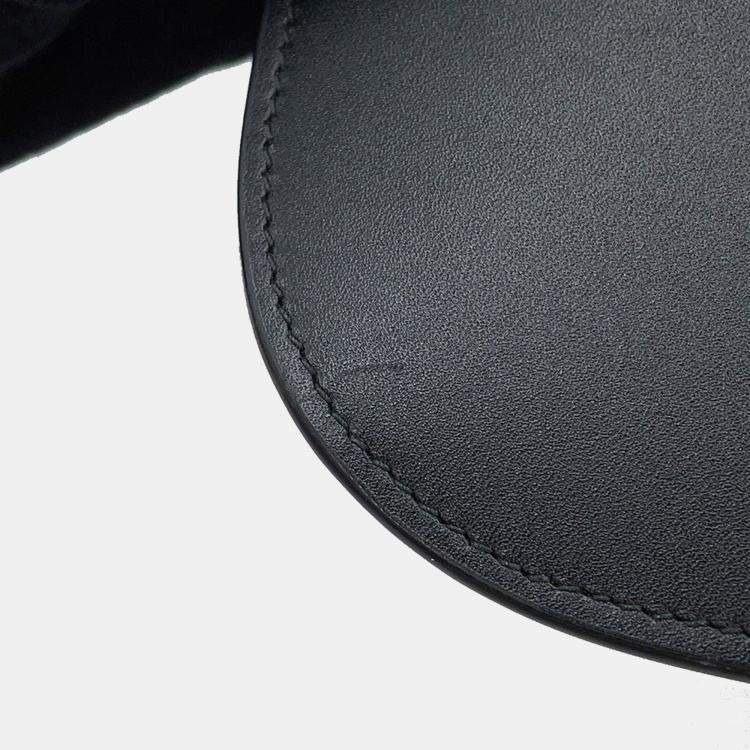 Pre Owned Dior Bobby Frame Shoulder Bag Black Leather Size Medium